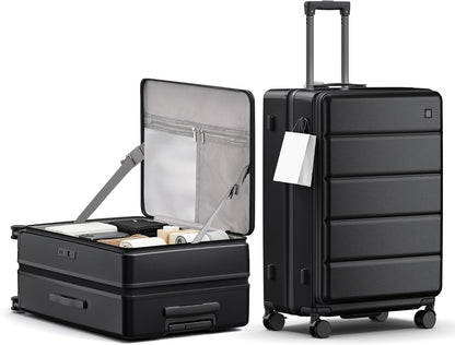 20IN Carry On Luggage Airline Approved - Expandable Hardside Suitcase with 16" Laptop Compartment, Cup Holder, Phone Mount, USB Port,TSA Lock, 360°Spinner Wheels (Forest Green)