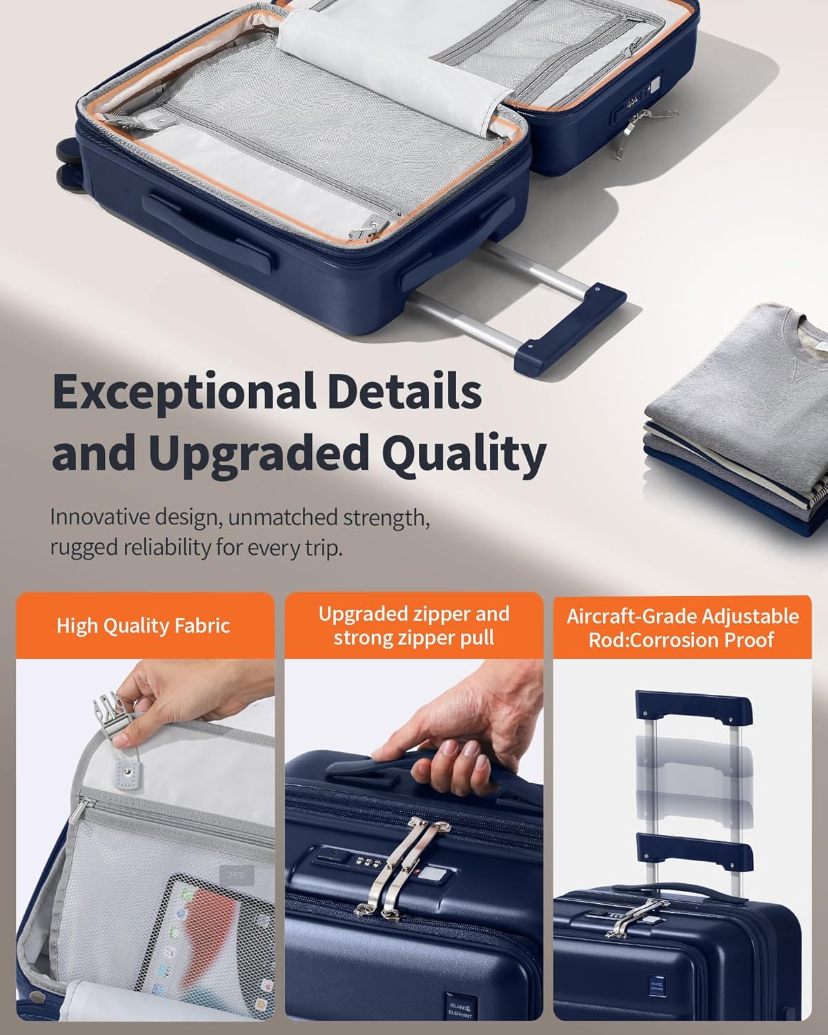 20IN Carry On Luggage Airline Approved - Expandable Hardside Suitcase with 16" Laptop Compartment, Cup Holder, Phone Mount, USB Port,TSA Lock, 360°Spinner Wheels (Forest Green)