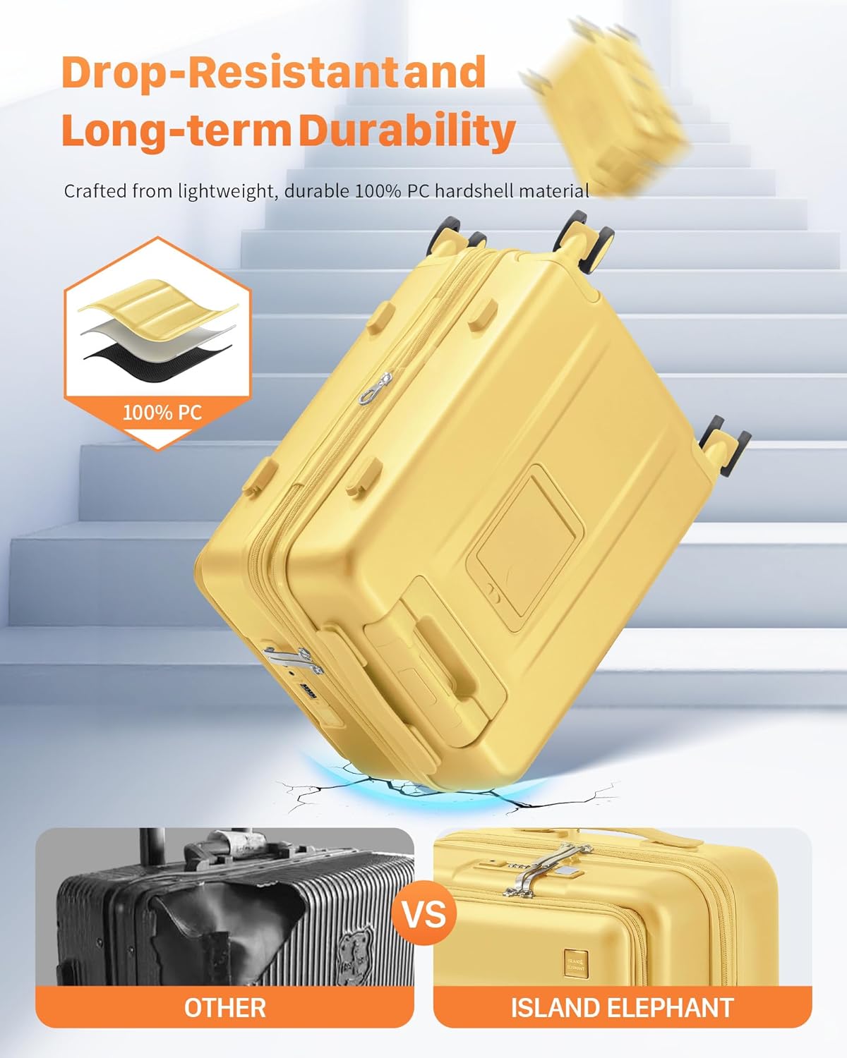 20IN Carry On Luggage Airline Approved - Expandable Hardside Suitcase with 16" Laptop Compartment, Cup Holder, Phone Mount, USB Port,TSA Lock, 360°Spinner Wheels (Forest Green)