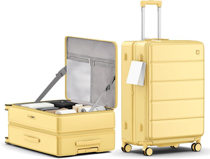 20IN Carry On Luggage Airline Approved - Expandable Hardside Suitcase with 16" Laptop Compartment, Cup Holder, Phone Mount, USB Port,TSA Lock, 360°Spinner Wheels (Forest Green)