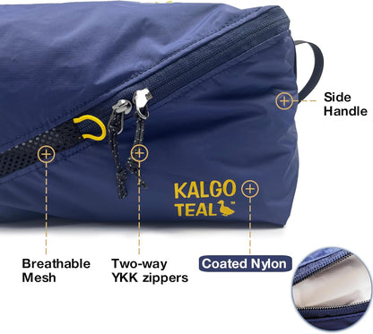 Ultralight Travel Shoe Bag 10L, Fits 2 Pairs Shoes, Large Water-Resistant Packing Cube.