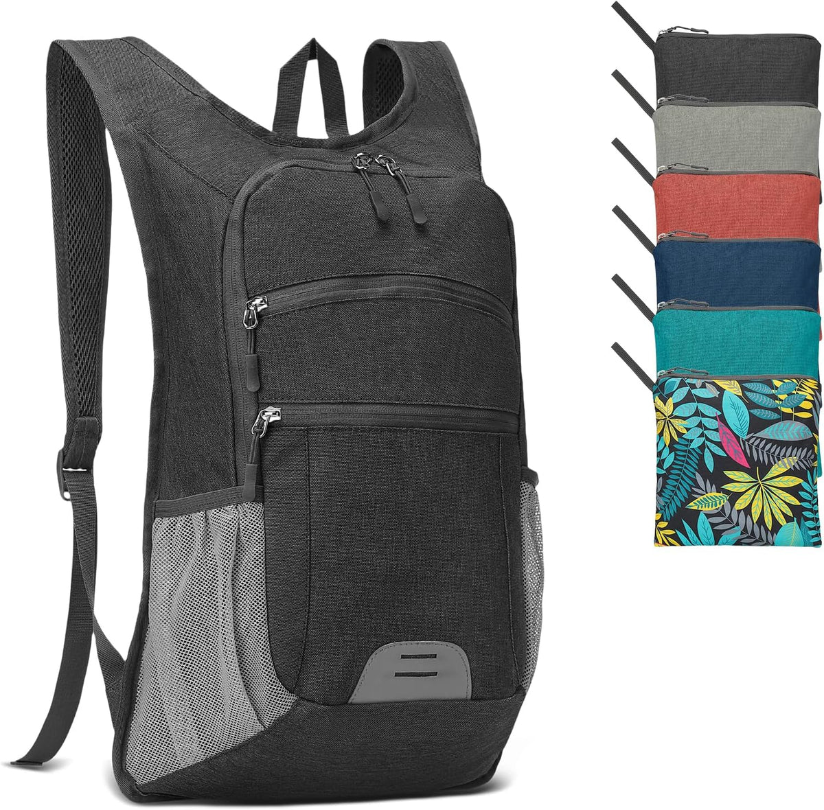 20L Lightweight Hiking Daypack, Foldable Travel Packable Backpack for Men Women for Cycling Camping Outdoor (Leaf Print)