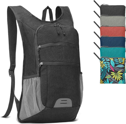 20L Lightweight Hiking Daypack, Foldable Travel Packable Backpack for Men Women for Cycling Camping Outdoor (Leaf Print)