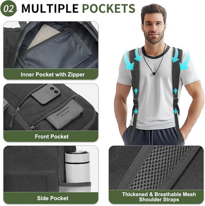20L Lightweight Hiking Daypack, Foldable Travel Packable Backpack for Men Women for Cycling Camping Outdoor (Leaf Print)