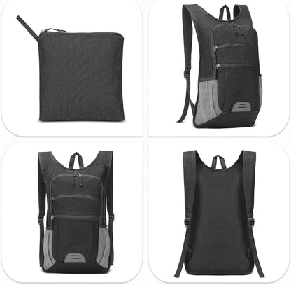 20L Lightweight Hiking Daypack, Foldable Travel Packable Backpack for Men Women for Cycling Camping Outdoor (Leaf Print)