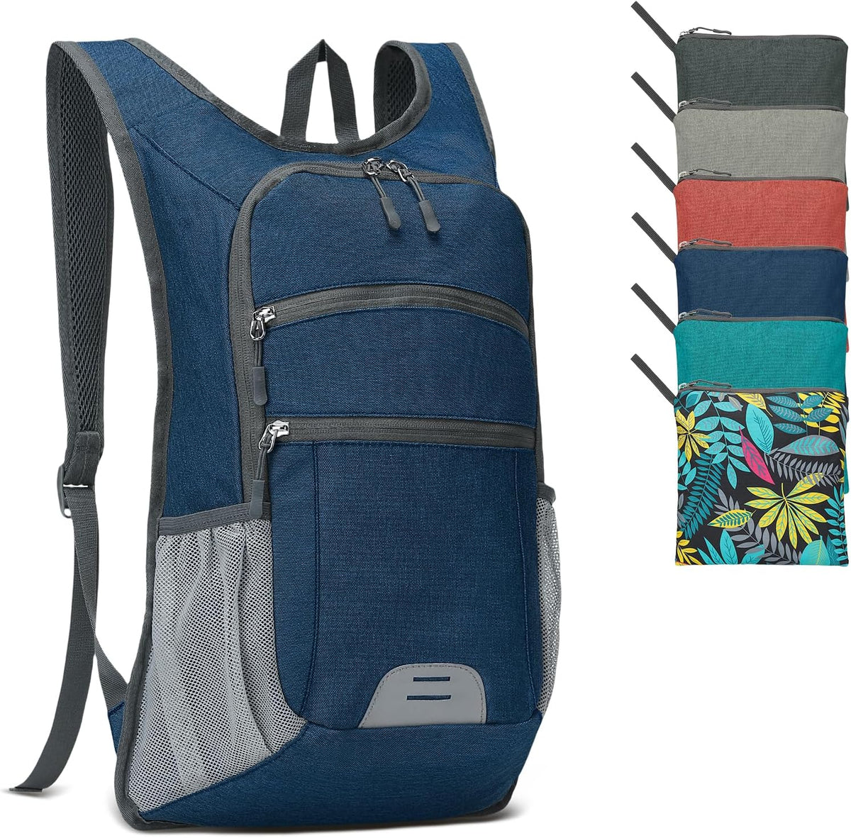 20L Lightweight Hiking Daypack, Foldable Travel Packable Backpack for Men Women for Cycling Camping Outdoor (Leaf Print)