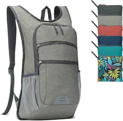 20L Lightweight Hiking Daypack, Foldable Travel Packable Backpack for Men Women for Cycling Camping Outdoor (Leaf Print)