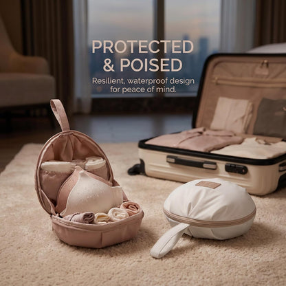 2pcs Lingerie Storage Pouch, Waterproof Travel Bra Organizer, Portable Underwear Bag