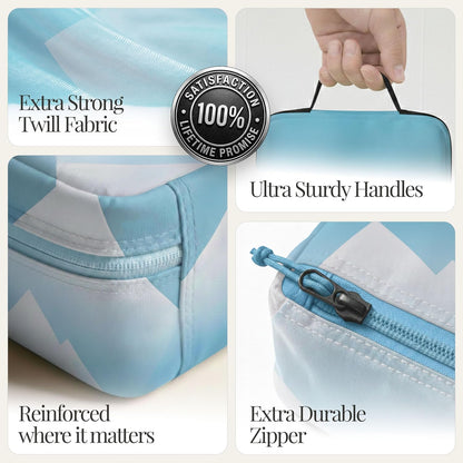Compression Packing Bags Cubes Set with HybridMax Double-Capacity Design - Packing Cubes for Travel Compression to Maximize Limited Luggage Space, White