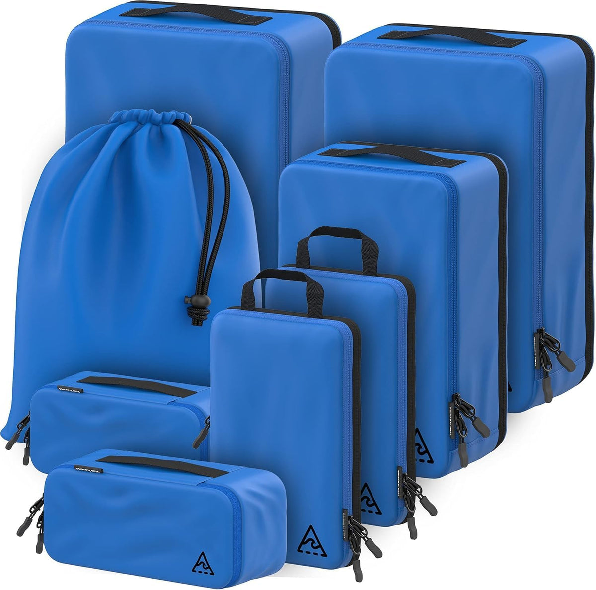 Compression Packing Bags Cubes Set with HybridMax Double-Capacity Design - Packing Cubes for Travel Compression to Maximize Limited Luggage Space, White