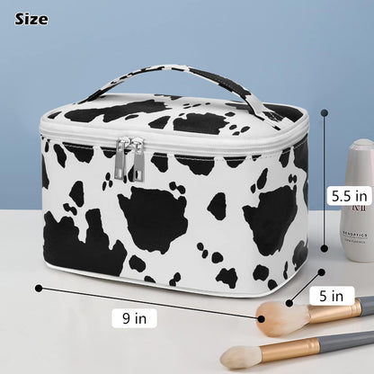 Makeup Bag Organizer Travel Toiletry Bag for Women, Water-resistant Cosmetic Bag for Girls, Travel Make Up Bag for Accessories Cosmetics Toiletries (Blue-Pink Gradient)