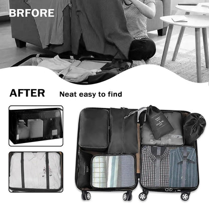 Packing Cubes 8 Set Travel Essentials for Carry on Luggage Organizers Bag Packing Cubes for Suitcases Travel Accessories (Macaron Green)