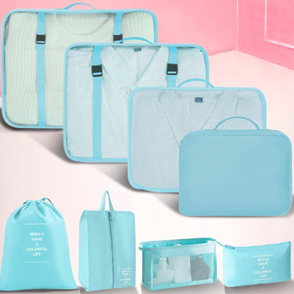 Packing Cubes 8 Set Travel Essentials for Carry on Luggage Organizers Bag Packing Cubes for Suitcases Travel Accessories (Macaron Green)