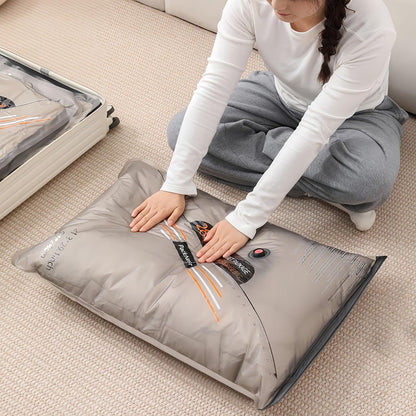 5 Pcs S Vacuum Travel Storage Bag Set with Manual Air Pump for Travel and Home Vacuum Compression Packaging Sealed Clothes, Blankets, Seasonal Storage