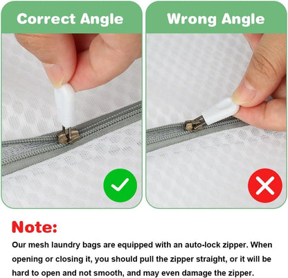Shoe Washing Machine Bags, 3PCS Mesh Laundry Bags for Shoes, Sneakers, Trainers, Tennis Shoes, Slippers, Fit up to Men’s Size 12
