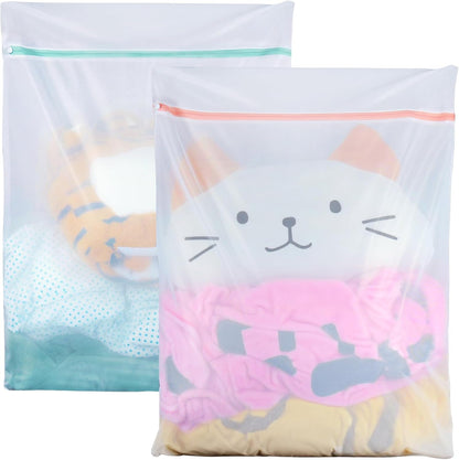 Shoe Washing Machine Bags, 3PCS Mesh Laundry Bags for Shoes, Sneakers, Trainers, Tennis Shoes, Slippers, Fit up to Men’s Size 12