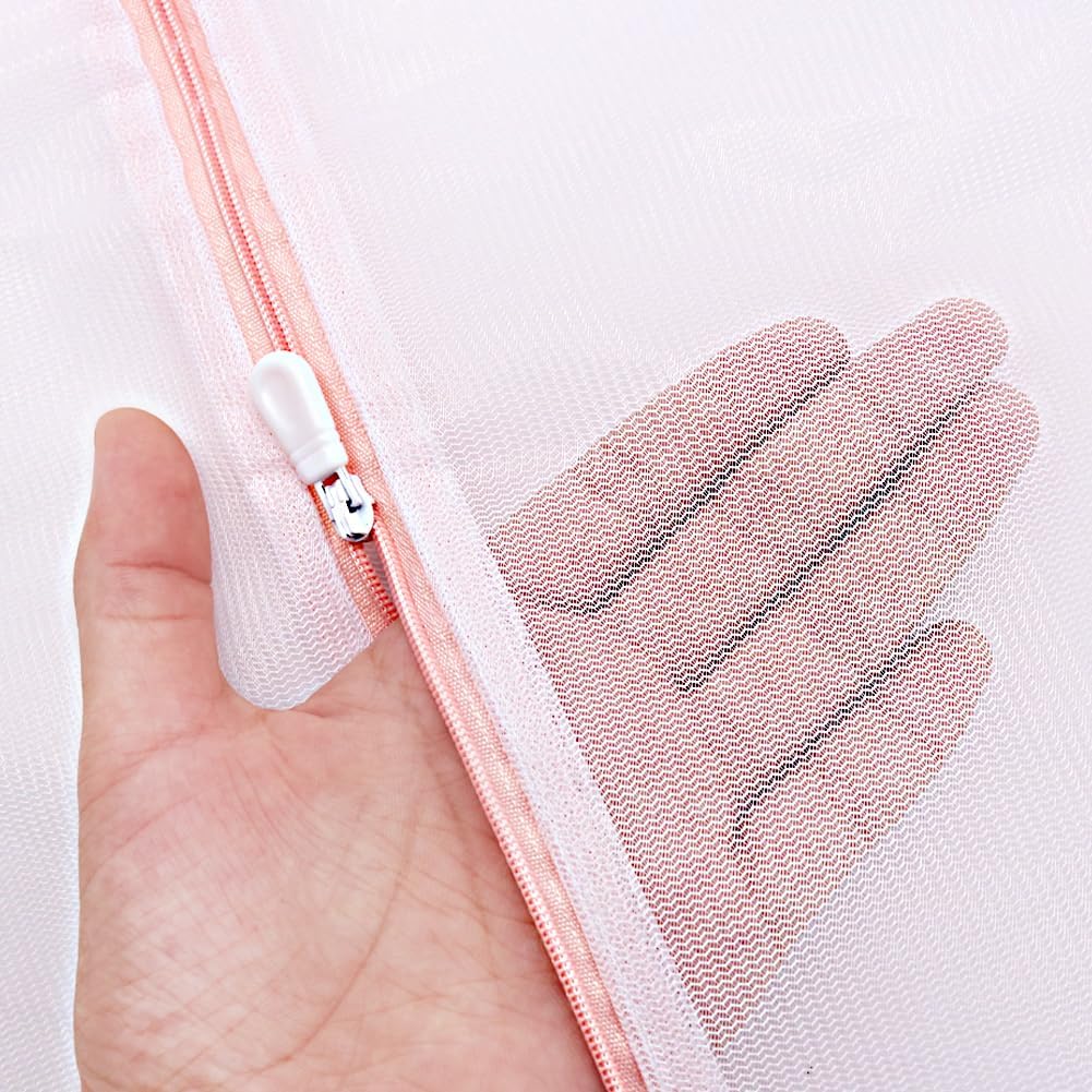 Shoe Washing Machine Bags, 3PCS Mesh Laundry Bags for Shoes, Sneakers, Trainers, Tennis Shoes, Slippers, Fit up to Men’s Size 12