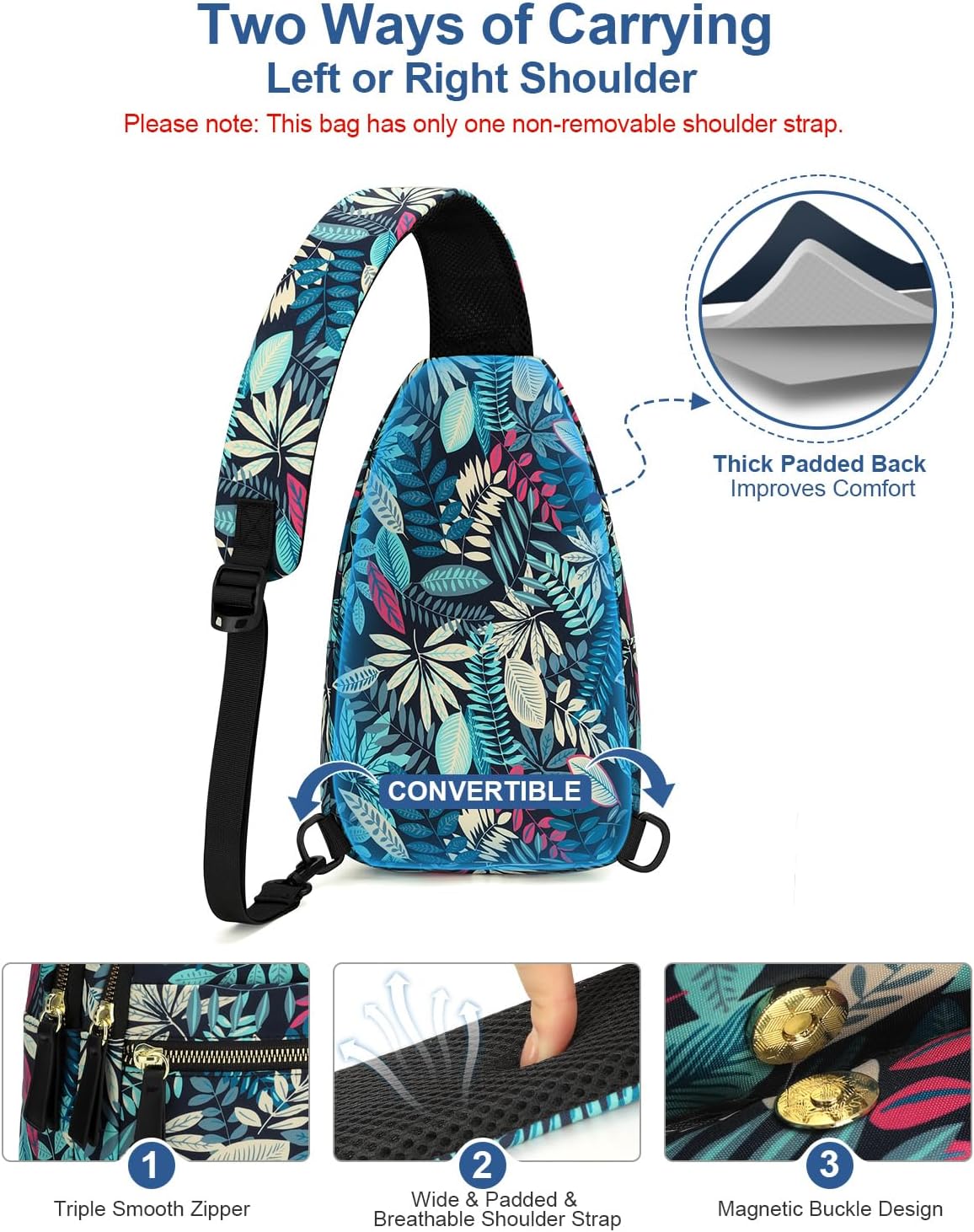 Sling Bag for Women Men Waterproof Crossbody Bags for Women Trendy Casual Fanny Pack with Convertible Shoulder Strap Chest Bag for Travel Hiking(Beige, Medium)
