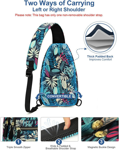 Sling Bag for Women Men Waterproof Crossbody Bags for Women Trendy Casual Fanny Pack with Convertible Shoulder Strap Chest Bag for Travel Hiking(Beige, Medium)