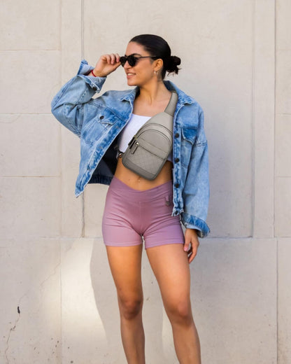 Sling Bag for Women Men Waterproof Crossbody Bags for Women Trendy Casual Fanny Pack with Convertible Shoulder Strap Chest Bag for Travel Hiking(Beige, Medium)