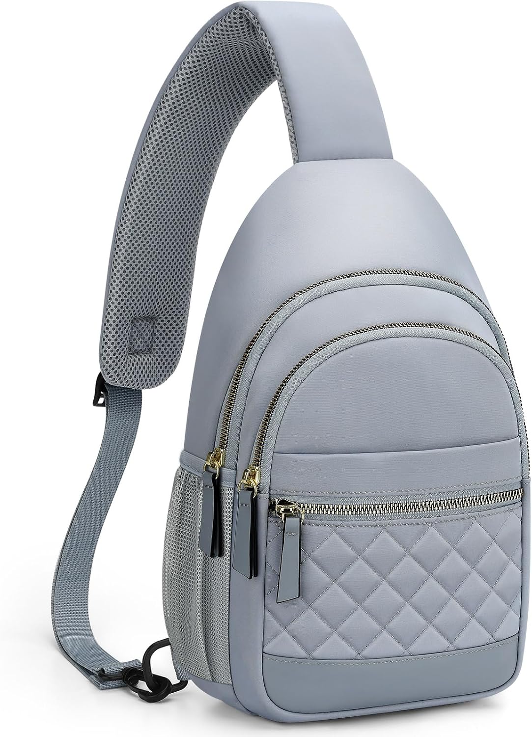 Sling Bag for Women Men Waterproof Crossbody Bags for Women Trendy Casual Fanny Pack with Convertible Shoulder Strap Chest Bag for Travel Hiking(Beige, Medium)