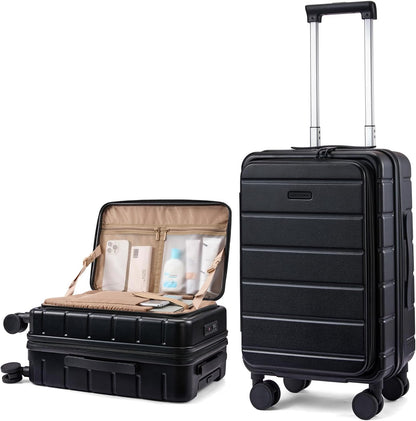 Carry On Luggage 22x14x9 Airline Approved with Spinner Wheels, 20 Inch Small Carry On Suitcase with TSA Lock, Expandable Hard Shell Suitcases for Men Women