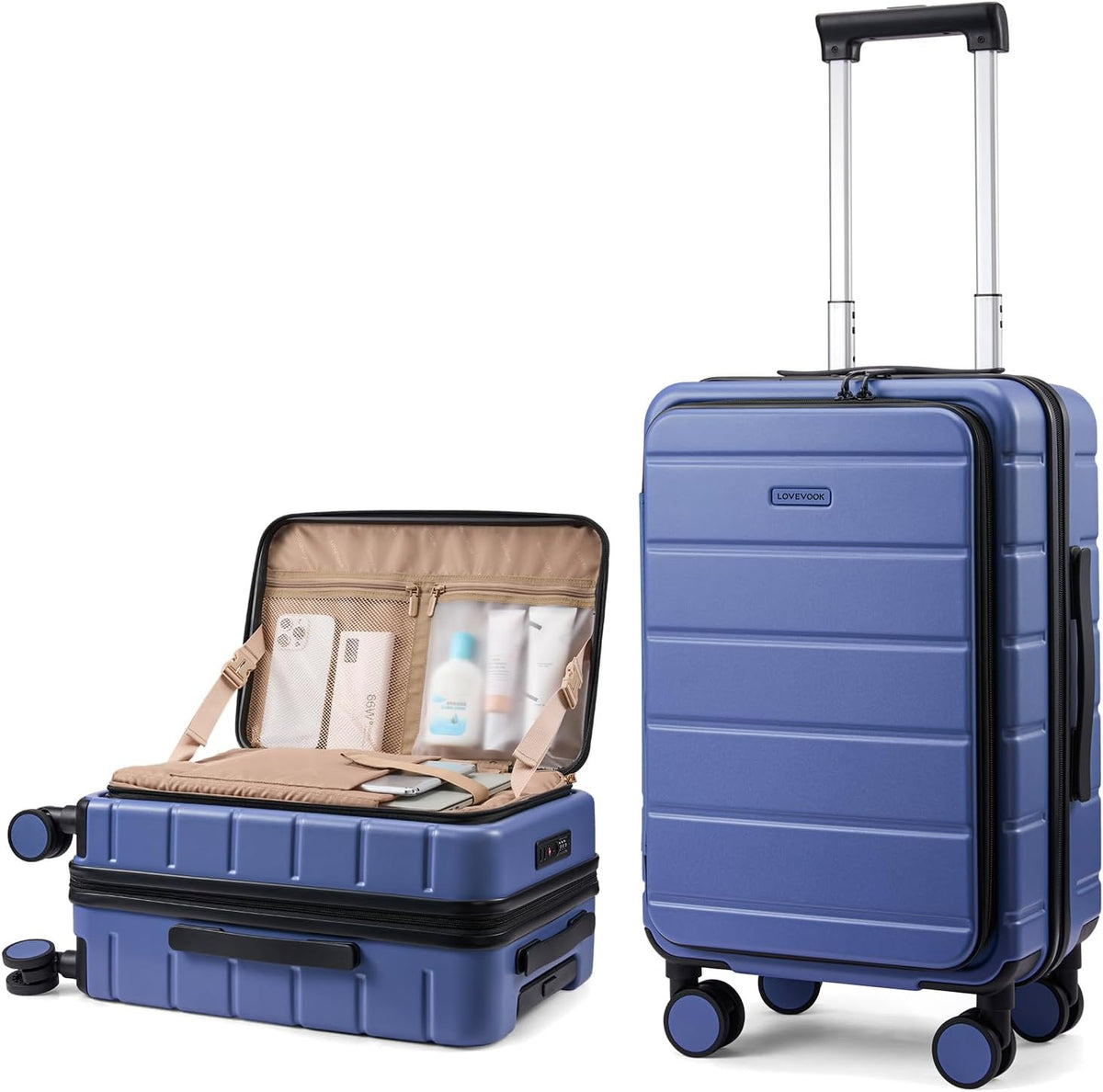 Carry On Luggage 22x14x9 Airline Approved with Spinner Wheels, 20 Inch Small Carry On Suitcase with TSA Lock, Expandable Hard Shell Suitcases for Men Women
