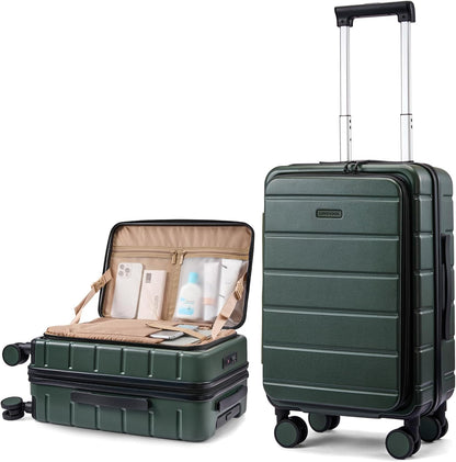 Carry On Luggage 22x14x9 Airline Approved with Spinner Wheels, 20 Inch Small Carry On Suitcase with TSA Lock, Expandable Hard Shell Suitcases for Men Women