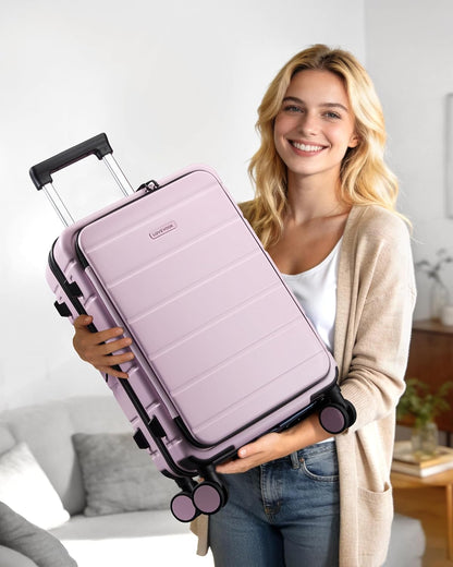 Carry On Luggage 22x14x9 Airline Approved with Spinner Wheels, 20 Inch Small Carry On Suitcase with TSA Lock, Expandable Hard Shell Suitcases for Men Women