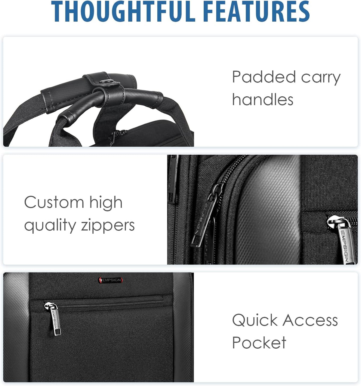 17.3 Inch Rolling Laptop Bag, Heavy-Duty Waterproof Rolling Computer Bag with Wheels, Carry-on Briefcase with RFID Blocking Pocket, Premium Feel Travel/Work/Business Bag for Women/Men - Black