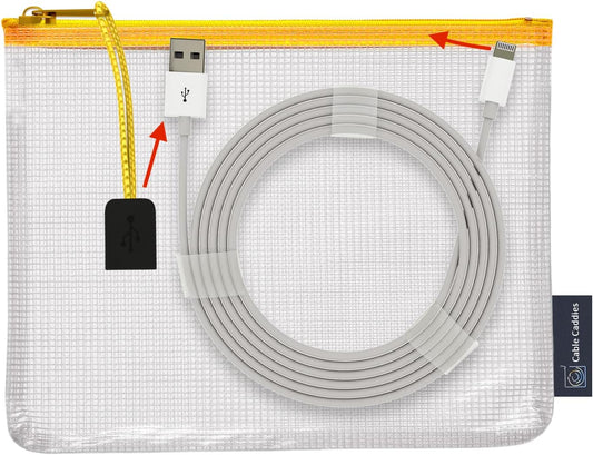USB Cable Organizer Pouches, Color Coded Travel Cable Management Bags, 10 Pack