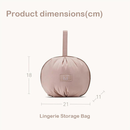 Lingerie Storage Bag Set - Travel Underwear Organizer for Women, Portable Multi-Compartment Packing Cube for Bras and Accessories, Ideal Luggage Essential for Suitcases(Pink 2pcs)