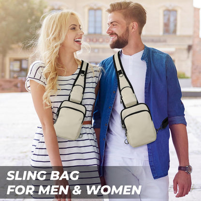 Crossbody Bag Anti Theft Sling Bag for Women Men RFID Blocking, Small Shoulder Chest Bags with Zipper Lock