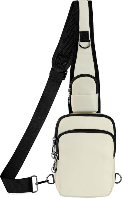 Crossbody Bag Anti Theft Sling Bag for Women Men RFID Blocking, Small Shoulder Chest Bags with Zipper Lock
