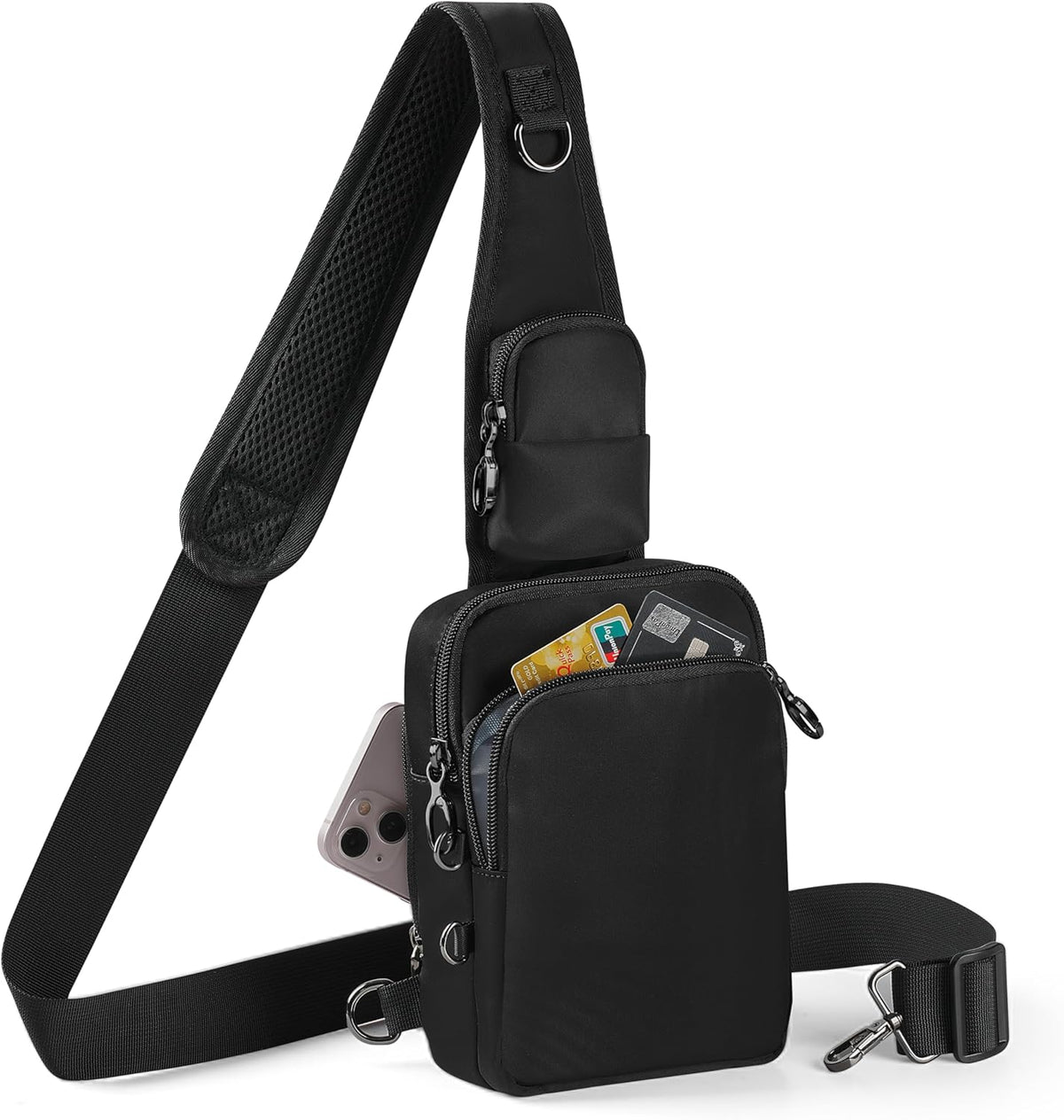 Crossbody Bag Anti Theft Sling Bag for Women Men RFID Blocking, Small Shoulder Chest Bags with Zipper Lock