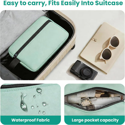 Travel Toiletry bag for Women and Men,Small Cosmetic Bag Hanging Lightweight Makeup Bag Small Tool Bag Travel Organizer accessories for Women Men - Black