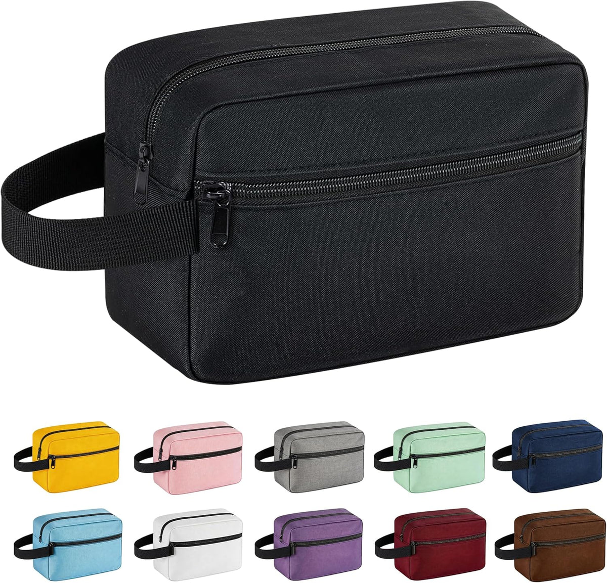 Travel Toiletry bag for Women and Men,Small Cosmetic Bag Hanging Lightweight Makeup Bag Small Tool Bag Travel Organizer accessories for Women Men - Black