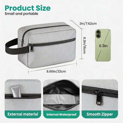 Travel Toiletry bag for Women and Men,Small Cosmetic Bag Hanging Lightweight Makeup Bag Small Tool Bag Travel Organizer accessories for Women Men - Black