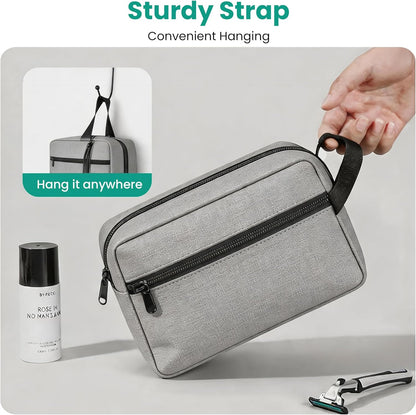 Travel Toiletry bag for Women and Men,Small Cosmetic Bag Hanging Lightweight Makeup Bag Small Tool Bag Travel Organizer accessories for Women Men - Black