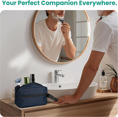 Travel Toiletry bag for Women and Men,Small Cosmetic Bag Hanging Lightweight Makeup Bag Small Tool Bag Travel Organizer accessories for Women Men - Black
