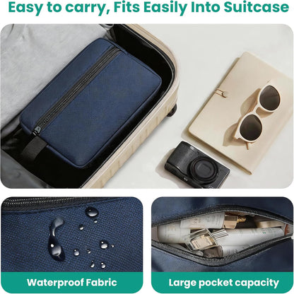 Travel Toiletry bag for Women and Men,Small Cosmetic Bag Hanging Lightweight Makeup Bag Small Tool Bag Travel Organizer accessories for Women Men - Black