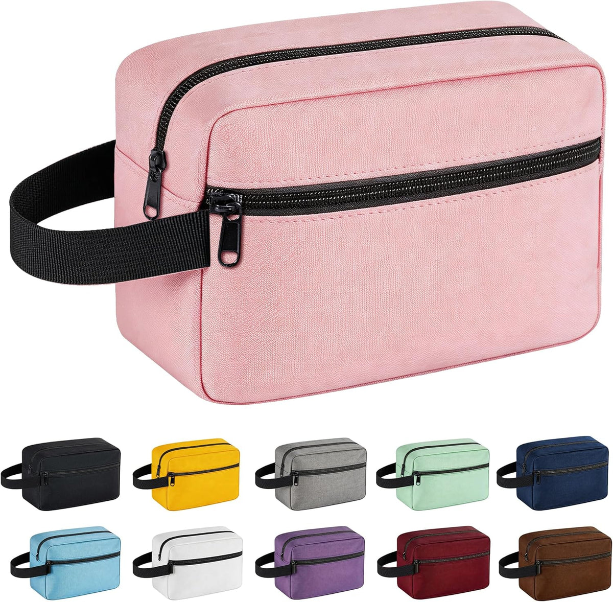 Travel Toiletry bag for Women and Men,Small Cosmetic Bag Hanging Lightweight Makeup Bag Small Tool Bag Travel Organizer accessories for Women Men - Black