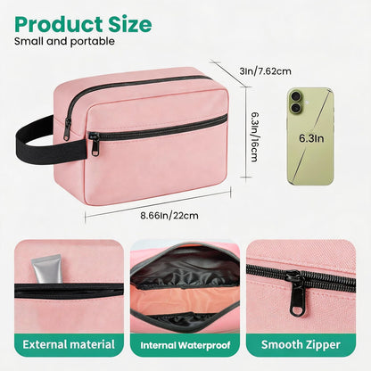 Travel Toiletry bag for Women and Men,Small Cosmetic Bag Hanging Lightweight Makeup Bag Small Tool Bag Travel Organizer accessories for Women Men - Black