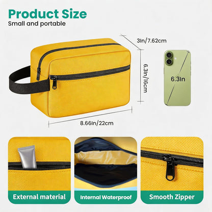 Travel Toiletry bag for Women and Men,Small Cosmetic Bag Hanging Lightweight Makeup Bag Small Tool Bag Travel Organizer accessories for Women Men - Black