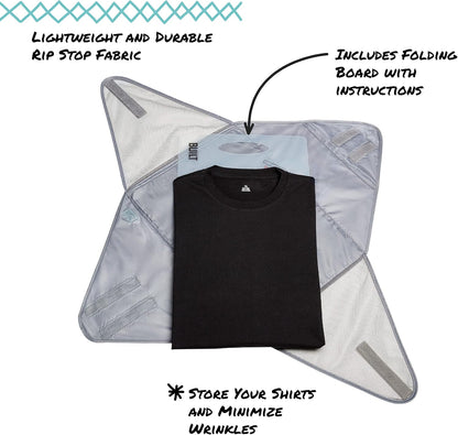 Shirt Folding Cube, Travel Shirt Folder Packing Luggage Organizer, Crease and Wrinkle Free, Gray Quiet Shade