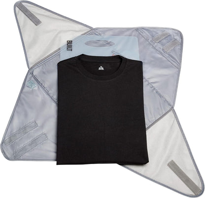 Shirt Folding Cube, Travel Shirt Folder Packing Luggage Organizer, Crease and Wrinkle Free, Gray Quiet Shade