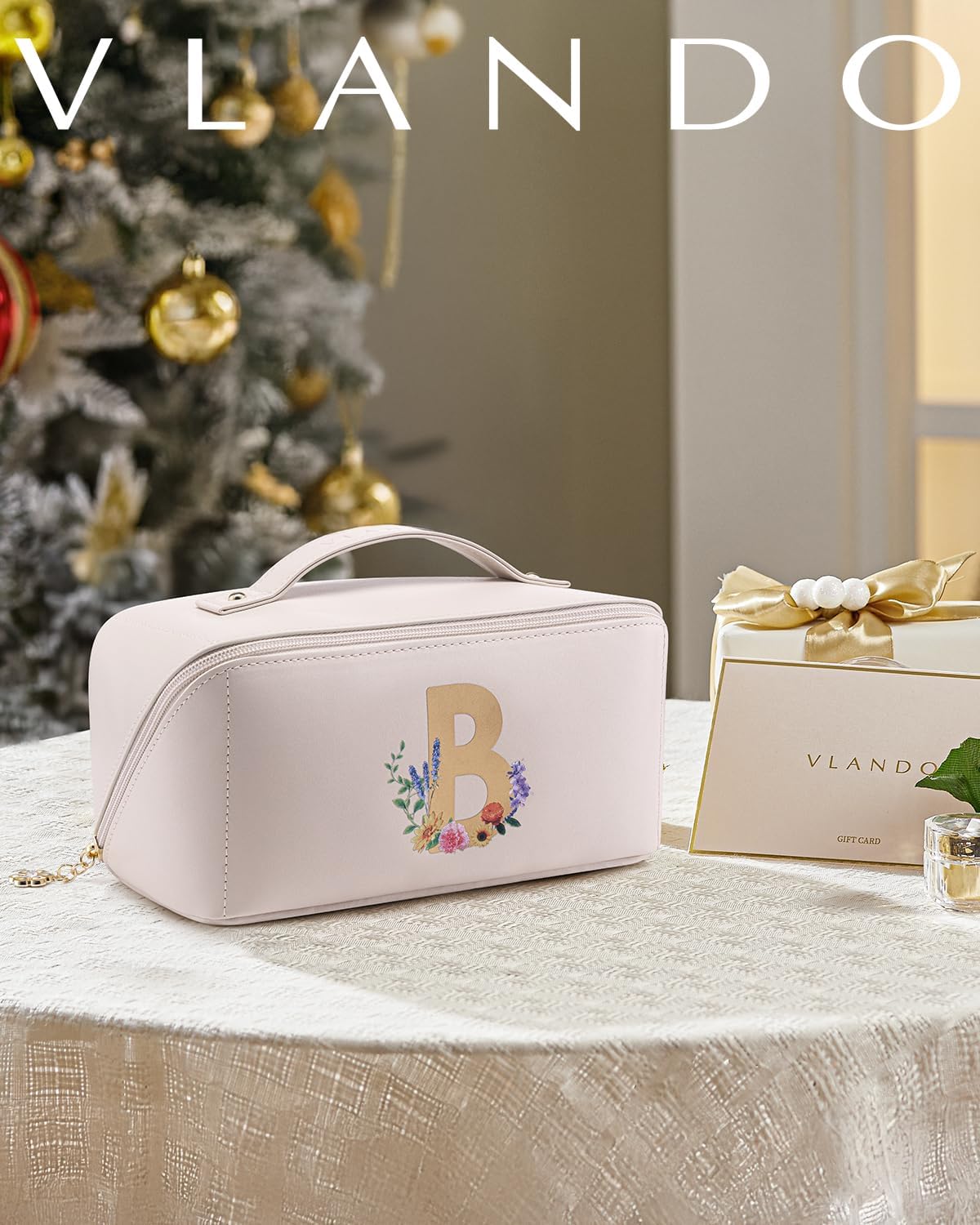 Makeup Bag,Travel Toiletry Bag,Cosmetic Bag for Women PU Leather Portable Make up Bag for Skincare, Brushes & Travel Essentials-Pink