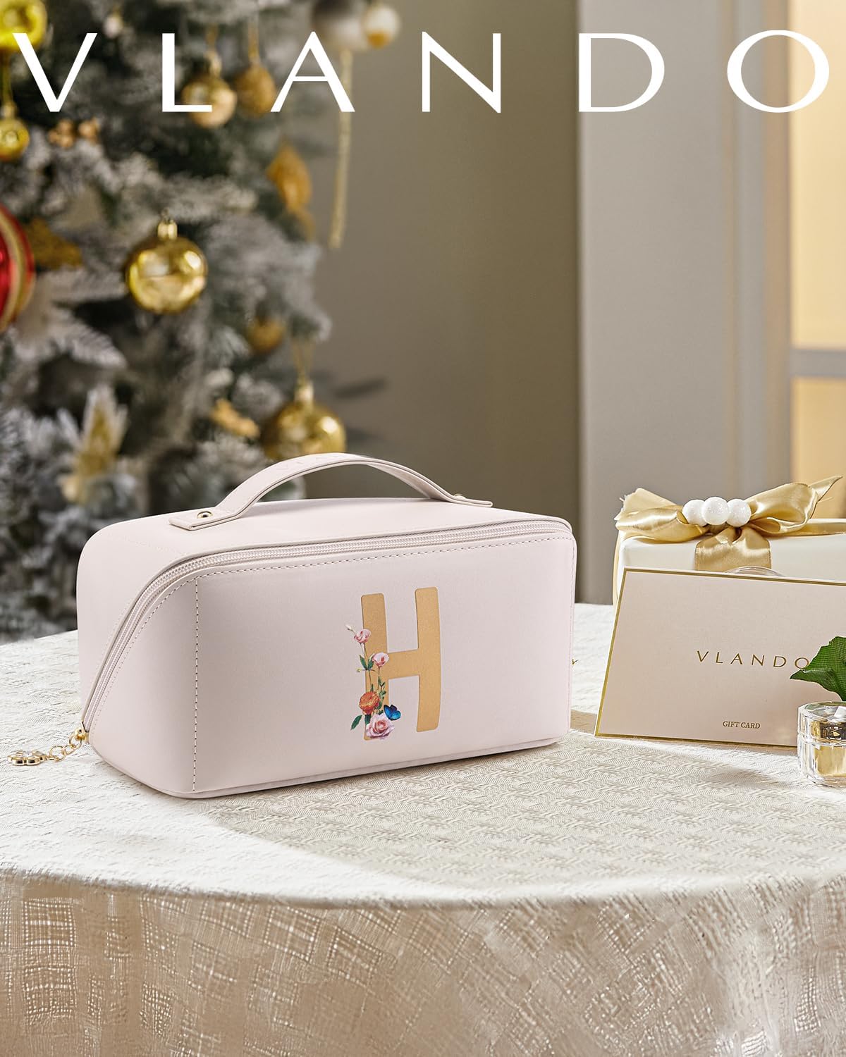 Makeup Bag,Travel Toiletry Bag,Cosmetic Bag for Women PU Leather Portable Make up Bag for Skincare, Brushes & Travel Essentials-Pink