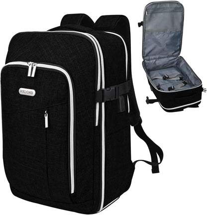 Travel Carry On 17.5" Laptop Expandable Backpack for Men Women, Personal Item Bag Waterproof Airline Approved with USB Charging Hole 3 Packing Cubes, Large Weekender Daypack Business Luggage Suitcase
