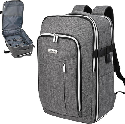 Travel Carry On 17.5" Laptop Expandable Backpack for Men Women, Personal Item Bag Waterproof Airline Approved with USB Charging Hole 3 Packing Cubes, Large Weekender Daypack Business Luggage Suitcase